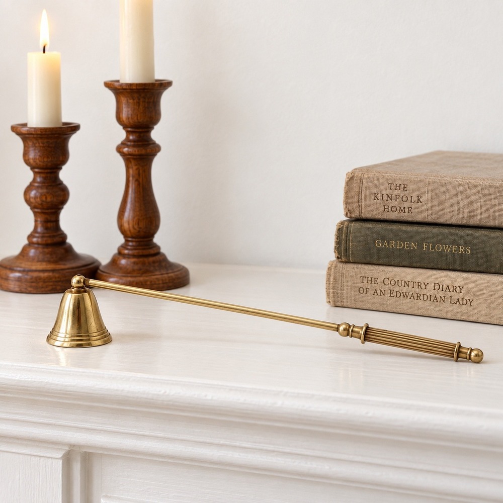 Unbranded Candle Snuffer Unisex OS Gold Good Brass Bell Pivot Long Handle 11in